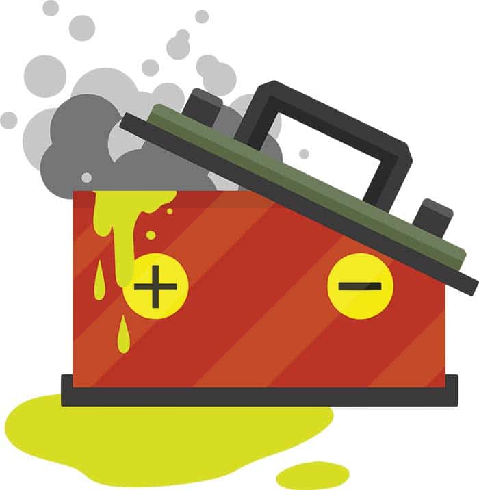 Explosive car battery safety